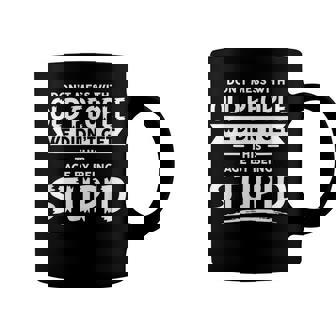 Funny Dont Mess With Old People Coffee Mug - Seseable