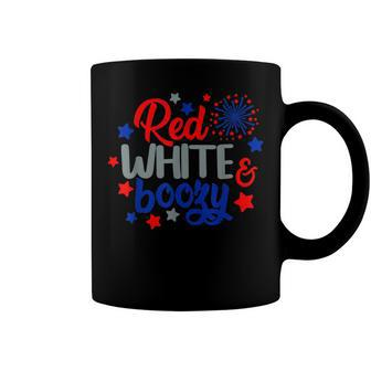 Funny Fourth Of July 4Th Of July Red White And Boozy Coffee Mug - Seseable