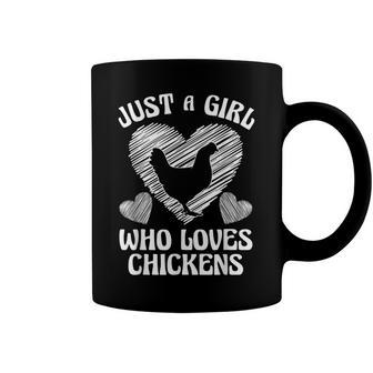 Funny Girl Chicken Design For Kids Women Mom Chicken Lover V2 Coffee Mug - Seseable