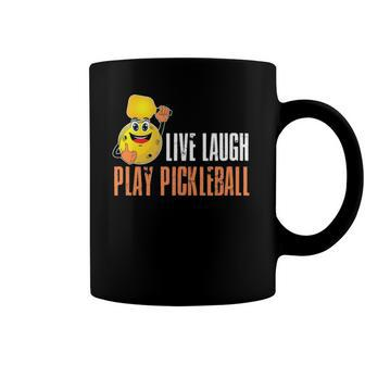 Funny Live Laugh Play Pickleball Lover Coffee Mug | Mazezy