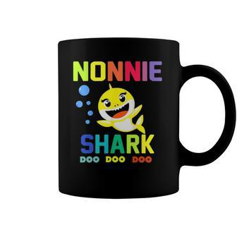 Funny Nonnie Shark Nonnie Shark Lover Family Mothers Coffee Mug | Mazezy