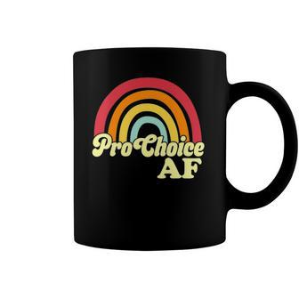 Funny Pro-Choice Af Rainbow Retro Vintage Coffee Mug | Mazezy