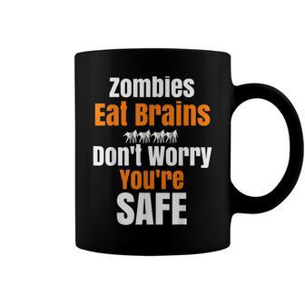 Funny Sarcastic Halloween Zombie Eat Brains Novelty T Coffee Mug - Seseable