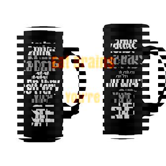 Funny Sarcastic Halloween Zombie Eat Brains Novelty T Coffee Mug | Seseable CA