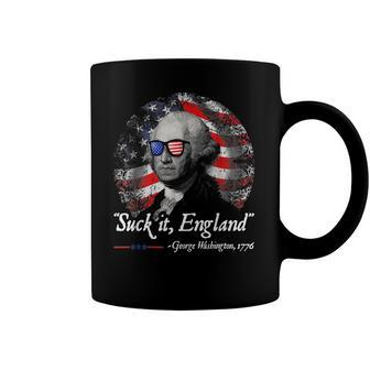 Funny Suck It England 4Th Of July George Washington Coffee Mug - Seseable