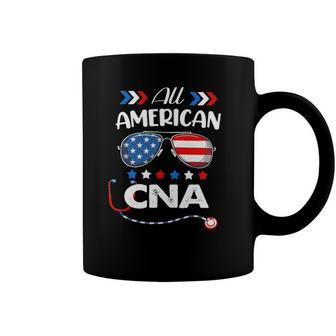 Funny Sunglasses All America Cna American Flag 4Th Of July Coffee Mug | Mazezy