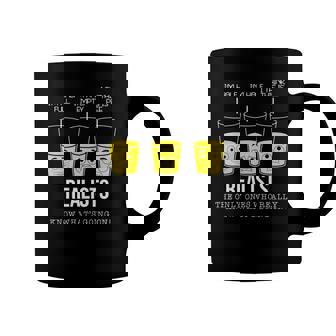 Funny Text Realist Pessimist Optimist Glass Half Full Coffee Mug | Mazezy