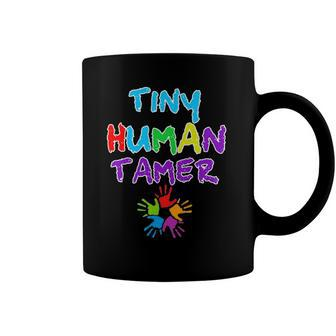 Funny Tiny Human Tamer Daycare Provider Teacher Gift Coffee Mug | Mazezy