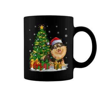 Funny Xmas Tree Family Matching Santa Pomeranian Christmas T-Shirt Coffee Mug - Seseable