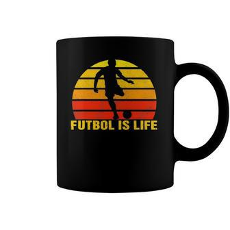 Futbol Is Life Vintage Soccer Player Sports Futbol Coffee Mug | Mazezy