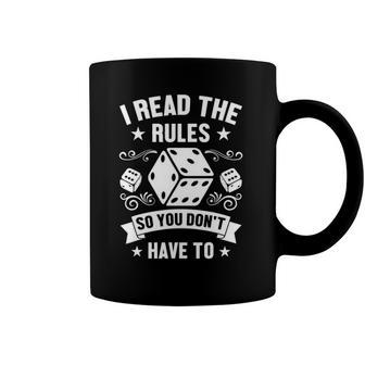 Game Night Adults Funny I Read The Rules Board Gamers Coffee Mug | Mazezy CA