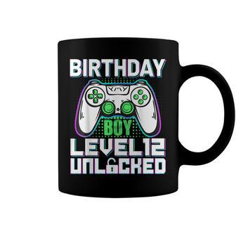 Gamer 12Th Birthday Boy Level Unlocked 12 Years Old Birthday Coffee Mug - Seseable