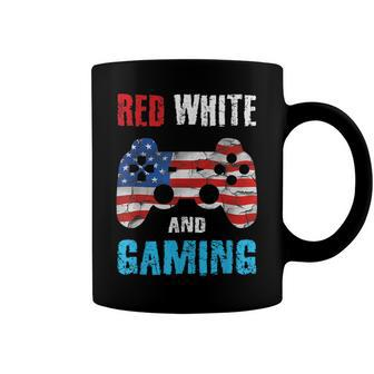 Gamer 4Th Of July Red White Gaming Video Game Boys Kids N Coffee Mug - Seseable