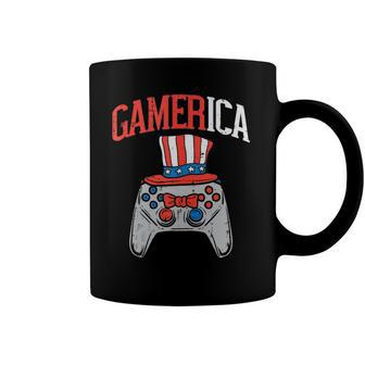 Gamerica Video Game Controller 4Th Of July Patriot Boys Men Coffee Mug | Mazezy
