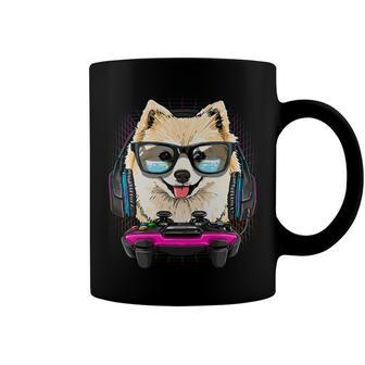 Gaming Pomeranian Video Gamer Player Dog Lover T-Shirt Coffee Mug - Seseable