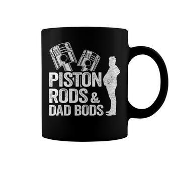 Garage Race Car Parts Mechanic Piston Rods And Dad Bods V2 Coffee Mug - Seseable