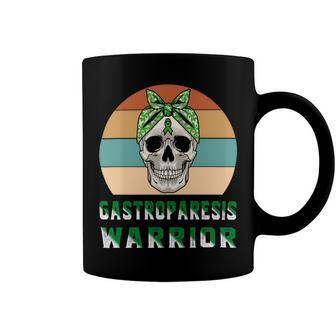 Gastroparesis Warrior Skull Women Vintage Green Ribbon Gastroparesis Gastroparesis Awareness Coffee Mug | Favorety CA