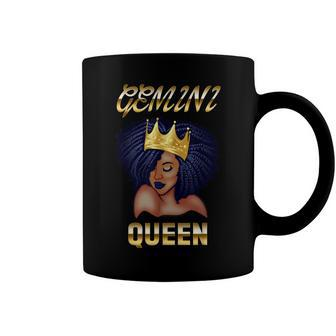 Gemini Queen Born In May-June Black Queen Birthday Coffee Mug - Seseable