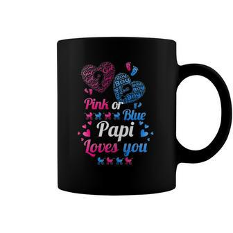 Gender Reveal Pink Or Blue Papi Loves You Coffee Mug | Mazezy