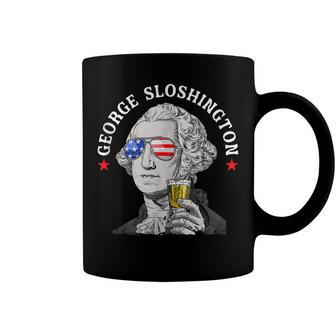 George Sloshington Washington 4Th Of July Usa Flag Coffee Mug - Seseable
