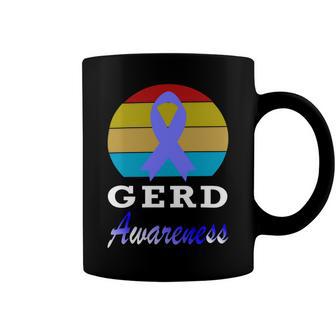 Gerd Awareness Vintage Periwinkle Blue Ribbon Gastroesophageal Reflux Disease Gerd Awareness Coffee Mug | Favorety AU