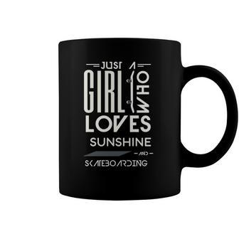 Girl Who Loves Sunshine And Skateboarding Skater Coffee Mug | Mazezy