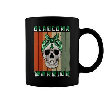 Glaucoma Warrior Skull Women Vintage Green Ribbon Glaucoma Glaucoma Awareness Coffee Mug | Favorety AU