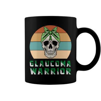 Glaucoma Warrior Skull Women Vintage Green Ribbon Glaucoma Glaucoma Awareness V2 Coffee Mug | Favorety