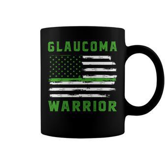 Glaucoma Warrior Usa Flag United States Flag Green Ribbon Glaucoma Glaucoma Awareness Coffee Mug | Favorety AU