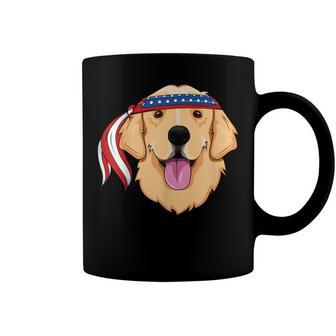 Golden Retriever 4Th Of July Family Dog Patriotic American Coffee Mug - Seseable