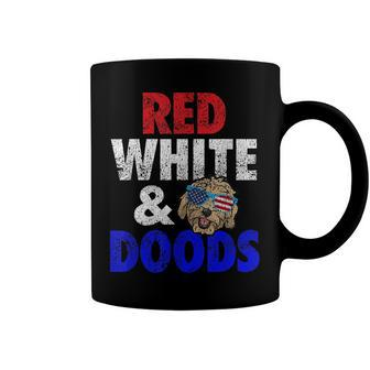 Goldendoodle Mom Dad 4Th Of July Doodle Gift Coffee Mug - Seseable