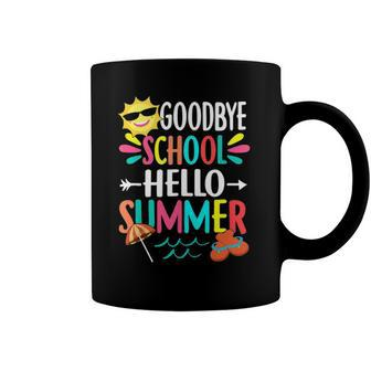 Goodbye School Hello Summer Pool Teacher Last Day Of School Coffee Mug | Mazezy