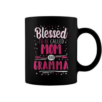 Gramma Grandma Gift Blessed To Be Called Mom And Gramma Coffee Mug - Seseable