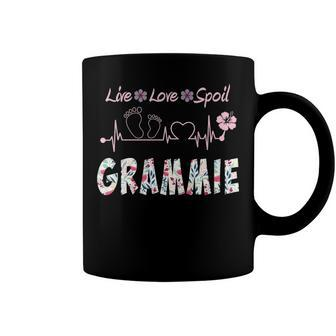 Grammie Grandma Gift Grammie Live Love Spoil Coffee Mug - Seseable