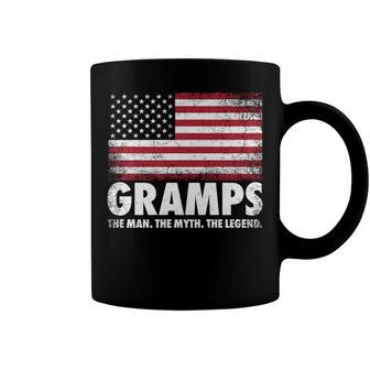 Gramps The Man Myth Legend Fathers Day 4Th Of July Grandpa Coffee Mug - Seseable