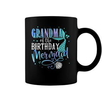 Grandma Of The Birthday Mermaid Family Matching Party Squad Coffee Mug | Mazezy