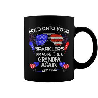 Grandpa Again 2022 4Th Of July Baby Pregnancy Announcement Coffee Mug - Seseable
