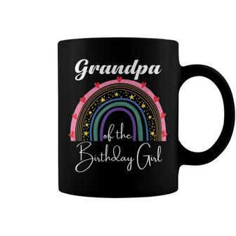 Grandpa Of The Birthday Girl Rainbow Boho Birthday Party Coffee Mug - Seseable