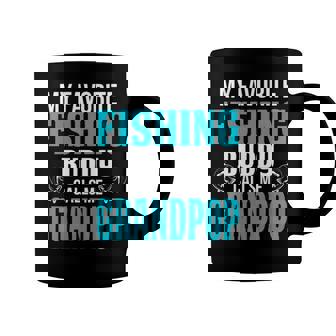 Grandpop Grandpa Fishing Gift My Favorite Fishing Buddy Calls Me Grandpop Coffee Mug - Seseable
