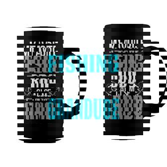 Grandude Grandpa Fishing Gift My Favorite Fishing Buddy Calls Me Grandude Coffee Mug - Seseable