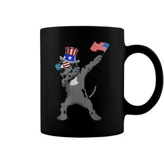 Great Dane Dabbing Dog Dad 4Th Of July Coffee Mug - Seseable