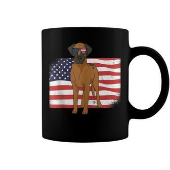 Great Dane Dad & Mom American Flag 4Th Of July Usa Funny Dog Coffee Mug - Seseable