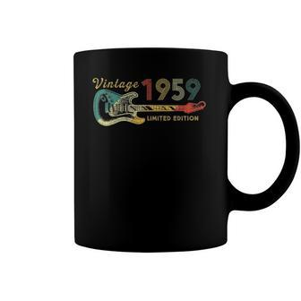 Guitar Lover 63 Years Old Gifts Vintage 1959 Limited Edition Coffee Mug | Mazezy