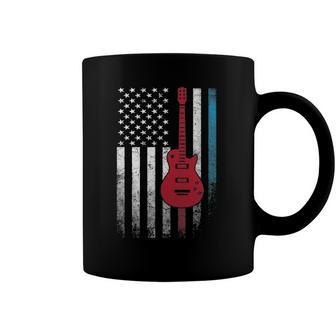Guitar Music Musician 4Th Of July American Flag Usa America Coffee Mug | Mazezy