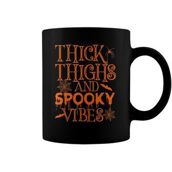 Halloween Thick Thighs And Spooky Vibes Coffee Mug | Mazezy
