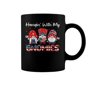 Hanging With My Gnomies Cute Patriotic 4Th Of July Gnome Coffee Mug - Seseable