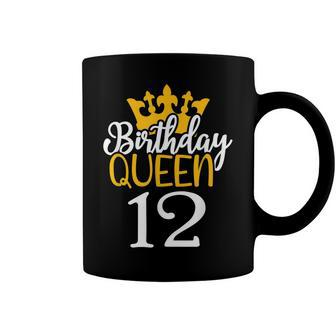 Happy 12Th Birthday Queen 12 Years Old Party Ideas For Girls Coffee Mug - Seseable