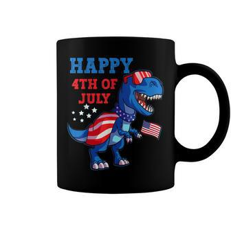 Happy 4Th Of July Kids Boys Dinosaur Amerisaurus Dino Coffee Mug - Seseable