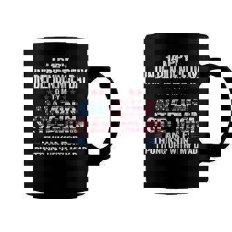 Happy 4Th Of July Step Mom Thanks For Putting Up With My Dad Coffee Mug | Seseable FR