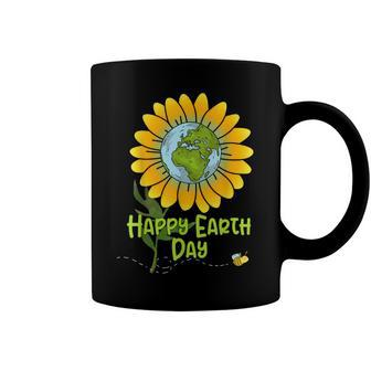 Happy Earth Day Every Day Sunflower Kids Teachers Earth Day Coffee Mug - Seseable